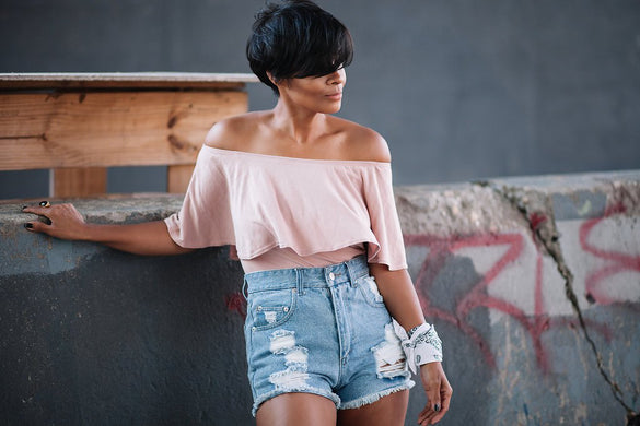 OFF THE SHOULDER FLOUNCE TOP