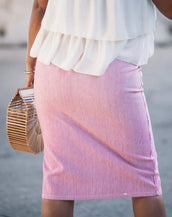 STRIPED MID LENGTH SKIRT