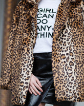 FAUX LEOPARD COAT